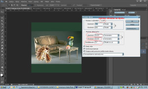 Nasz obrazek z oknem dialogowym Adobe Photoshop "Rozmiar obrazu" - ze spadami to format obrazka 22,93 x 22,93 cm - obraz prezentowany był w Internecie, stąd rozdzielczość 72 dpi
